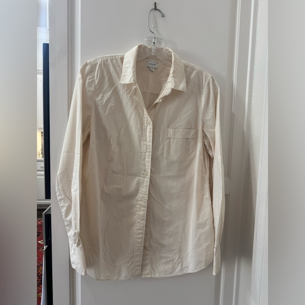 J. Crew cream button down blouse